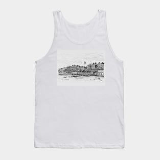 Southwold Beach Ink Sketch Tank Top